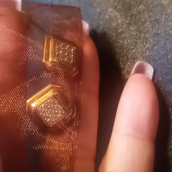 Vintage 1984 Avon pave earrings. Like new. - Picture 6 of 6